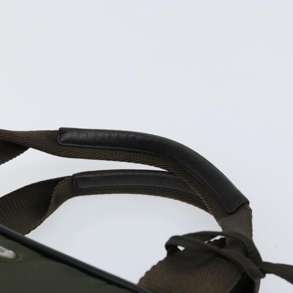 PRADA Hand Bag Nylon Khaki Silver Auth 151267 - Picture 14 of 16